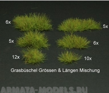 GL309 Grass Tufts, different sizes & shapes, dry brown