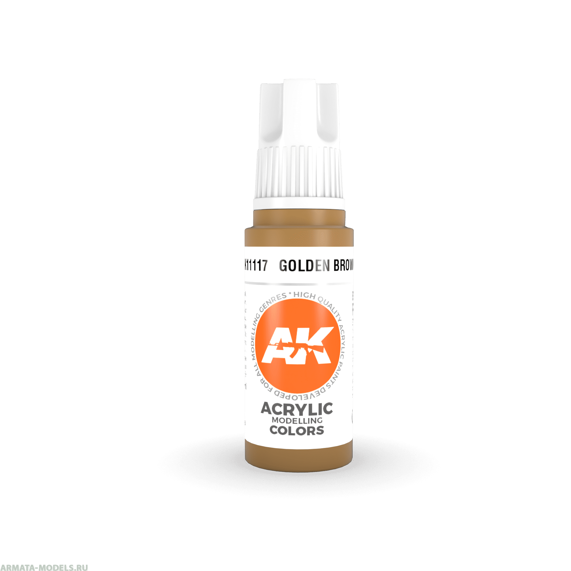 AK11117 Краска акриловая Golden Brown 17ml