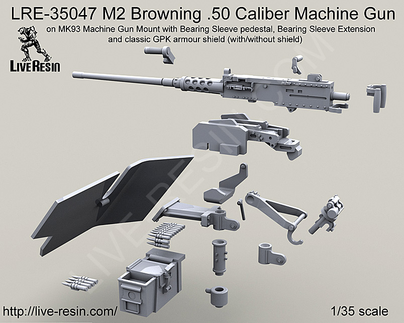 LRE35047 Пулемёт M2 Browning .50 калибр на треноге M3
