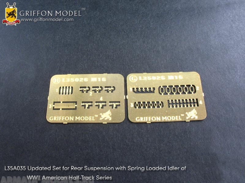 L35A035GR Update Set for Rear Suspension with Spring Loaded Idler of WW II American Half-Track Series (for Dragon Kits) 1/35
