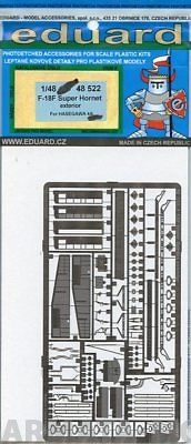 48522 Фототравление для Super Hornet F/A-18F (экстерьер) для модели Хасегава (Eduard) 