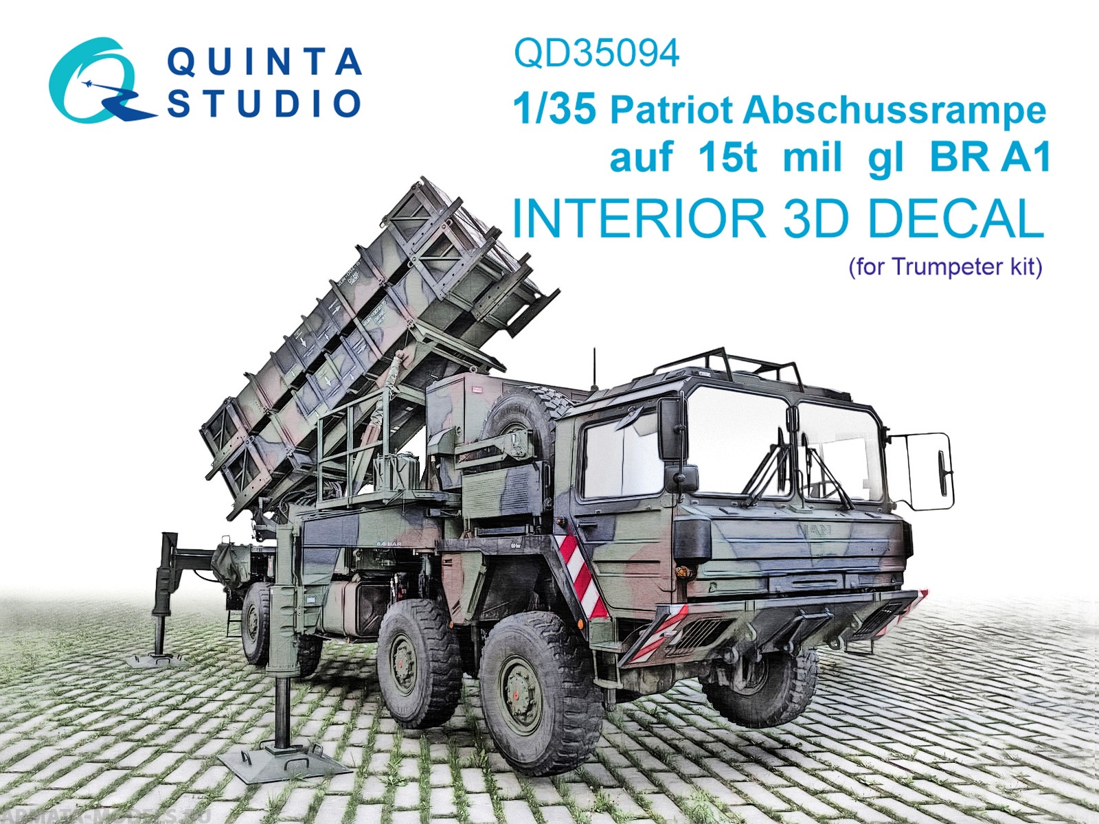 QD35094 3D Декаль интерьера кабины Patriot Abschussrampe auf 15t mil gl BR A1 (Trumpeter)