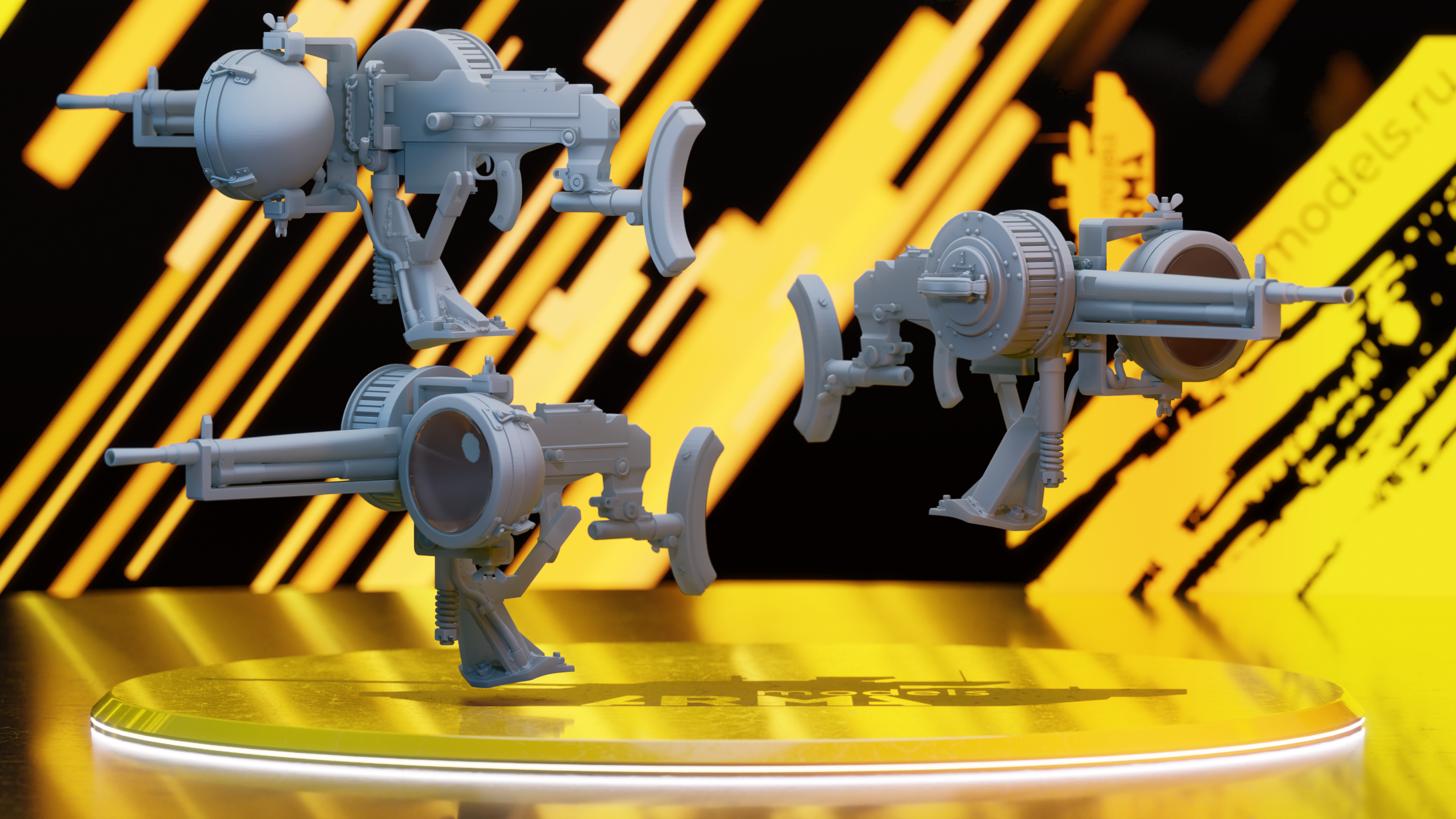 AM36030 Зенитный пулемет с прожектором (прозрачные детали) для AMX ELC BIS Arma Models