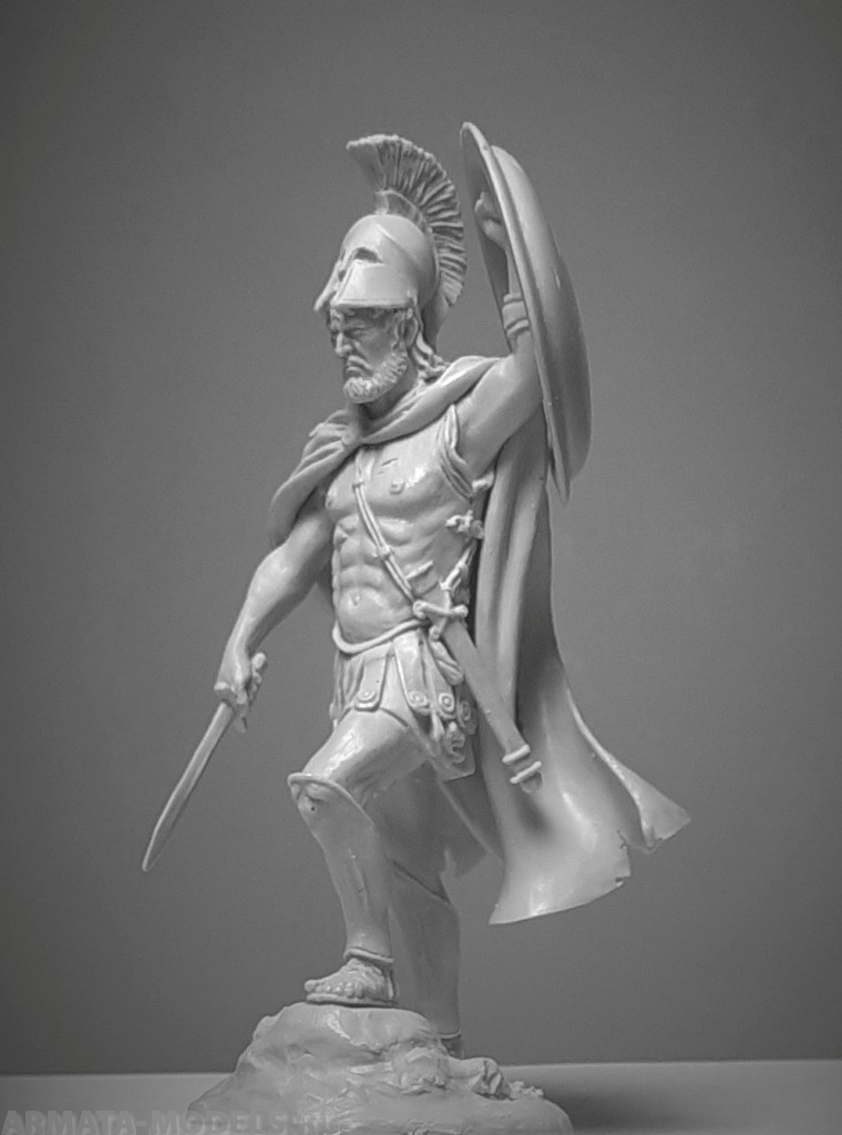 VD-54025(M). Греческий командир, 5 век до н.э. Материал - белый металл. Chronos Miniatures