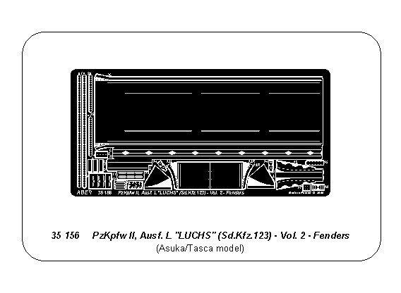 ABR-35 156  Дополнения для  PzKpfw II Ausf. L “Luchs” (Sd.Kfz 123) vol. 2–fenders для Tasca 1/35