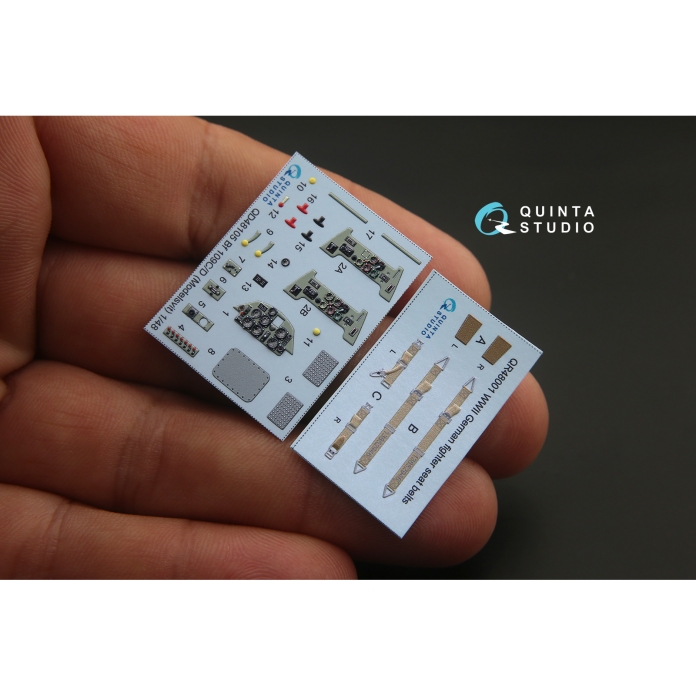 QD48105 3D Декаль интерьера кабины Bf 109C/D (для модели Modelsvit)