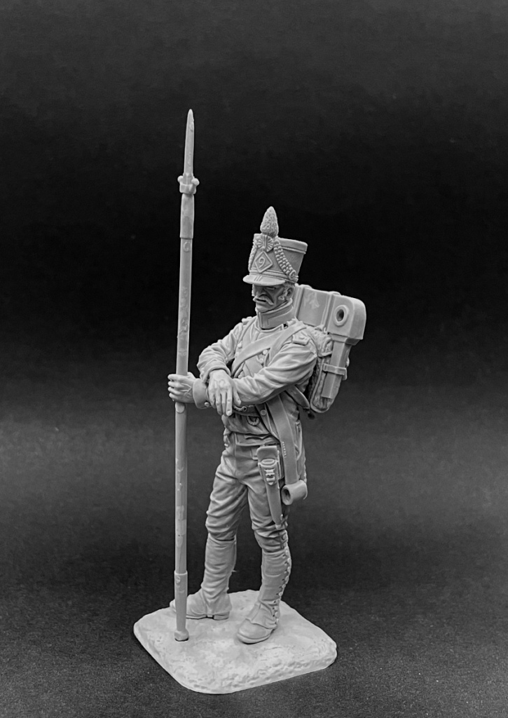 CHM-54296(M). Санитар медицинской службы, Франция 1812-15 гг. Материал - белый металл. Chronos Miniatures