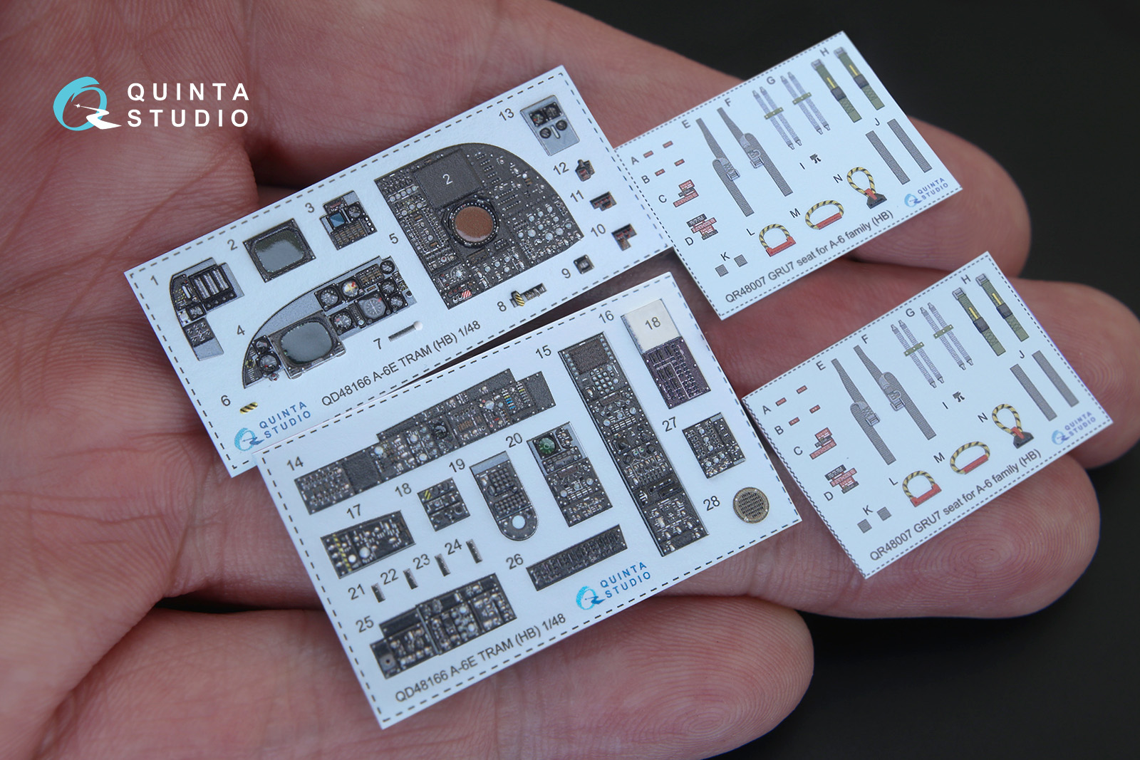 QD48166 3D Декаль интерьера кабины A-6E TRAM Intruder (для модели HobbyBoss)