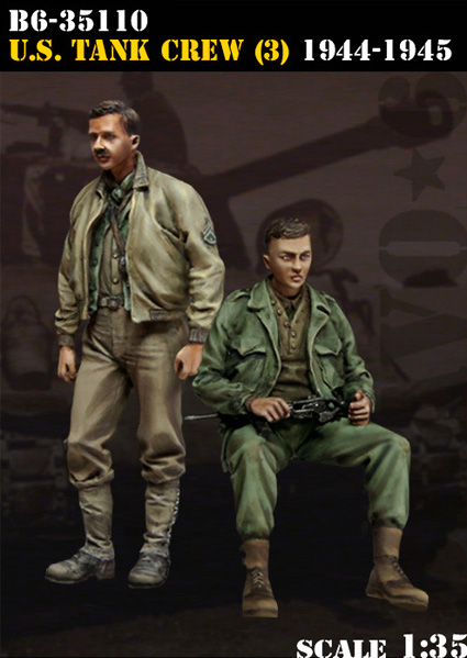 B6-35110 Миниатюра US Tank Crew (3) 1944-45