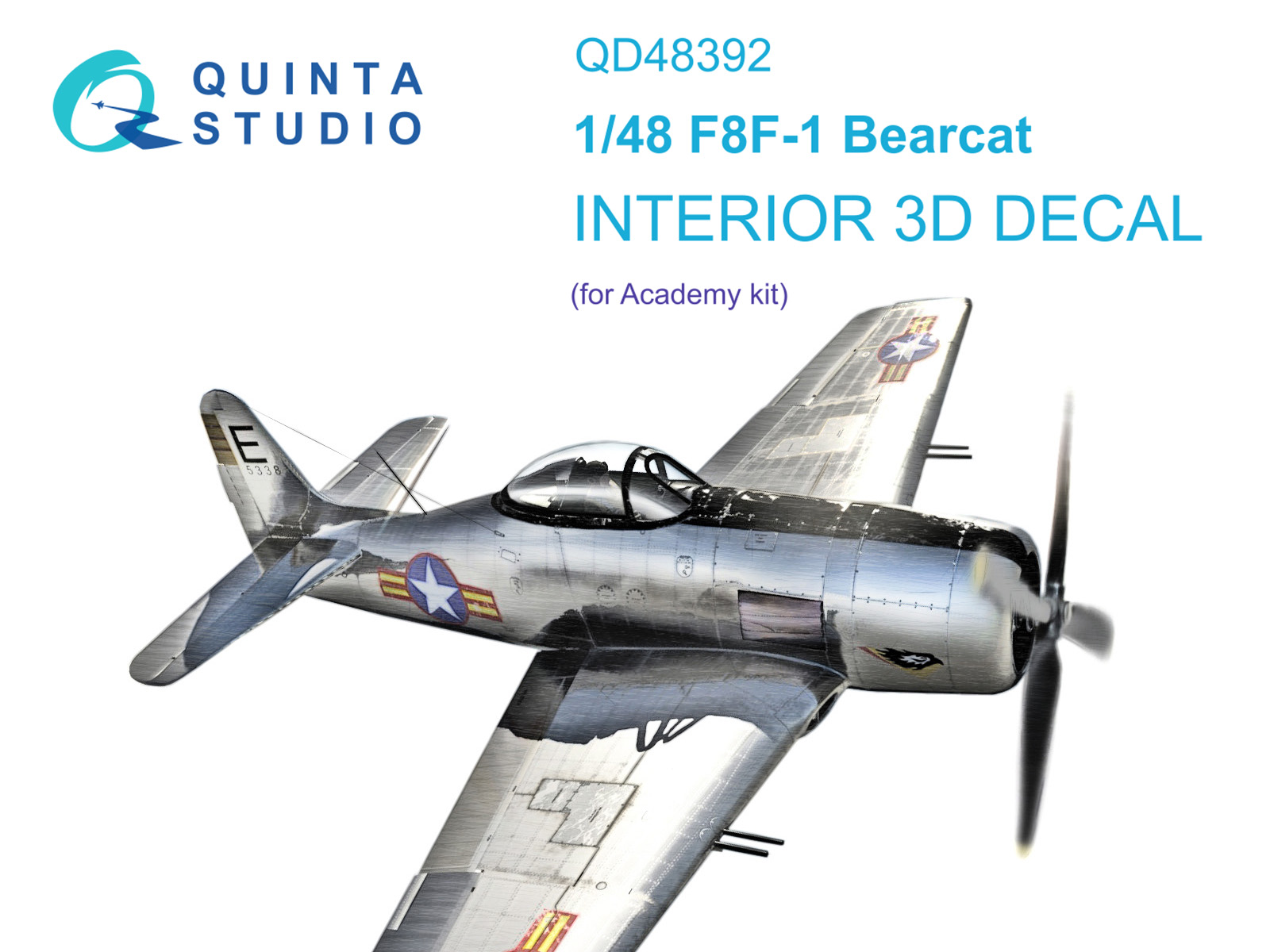 QD48392 3D Декаль интерьера кабины F8F-1 Bearcat (Academy)