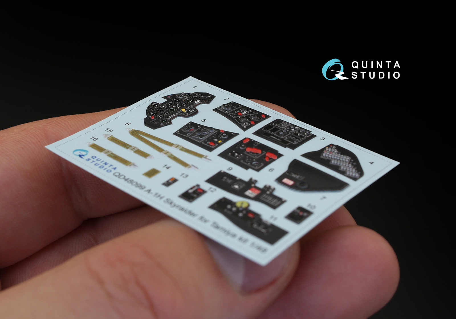 QD48099 1/48 3D Декаль интерьера кабины A-1H (для модели Tamiya)