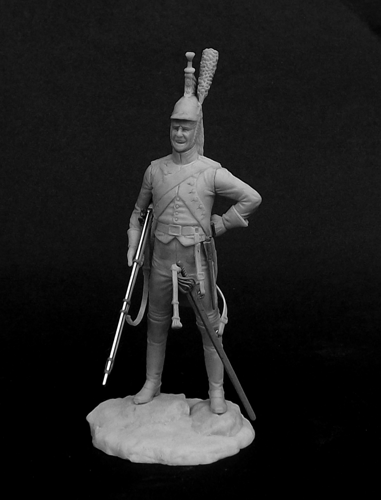 CHM-54149(M).Рядовой драгунских полков, Франция 1809-11 гг. 54 мм. Материал –  белый металл. Chronos Miniatures
