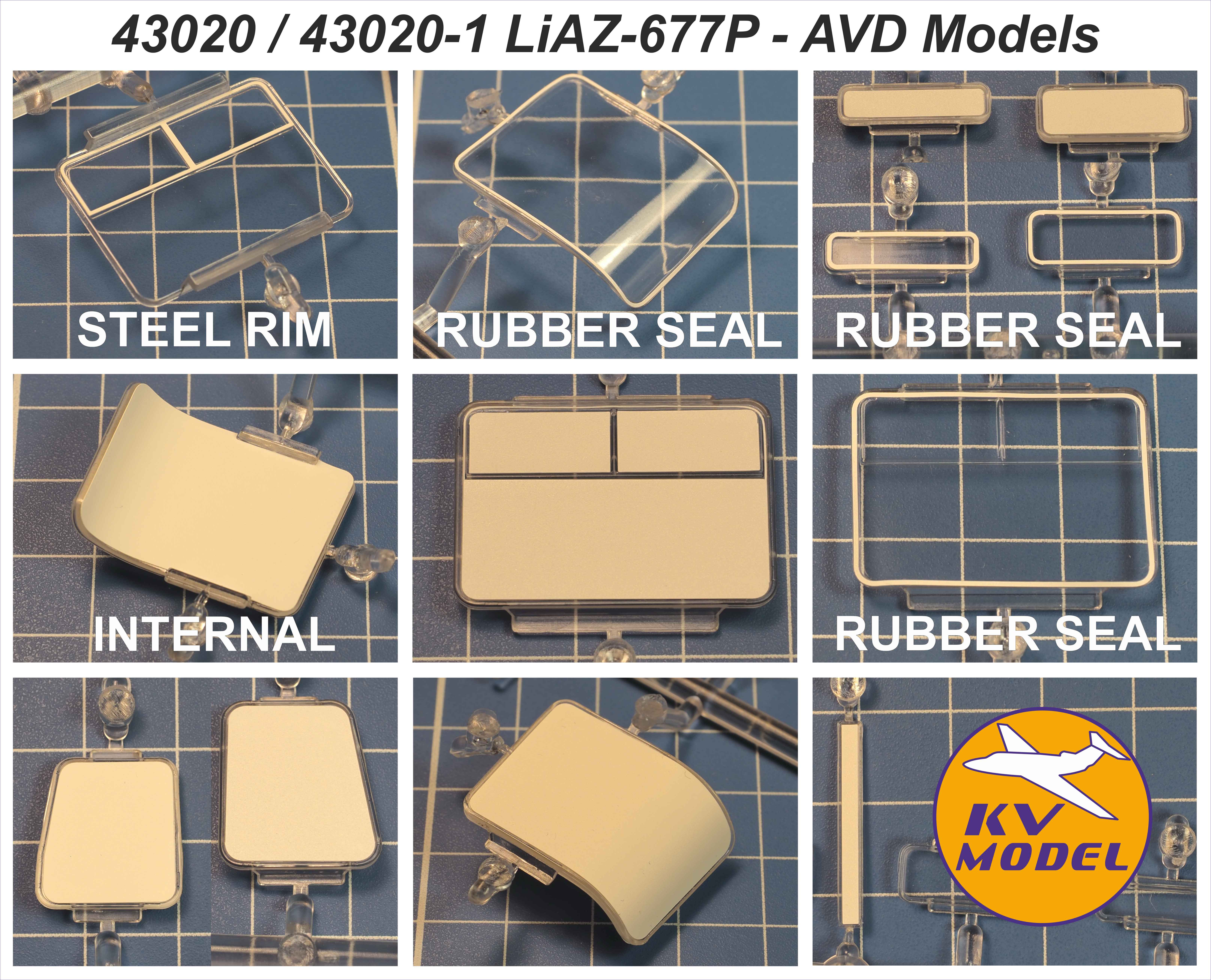 43020KV Окрасочная маска ЛиАЗ-677П (AVD Models #4080AVD)