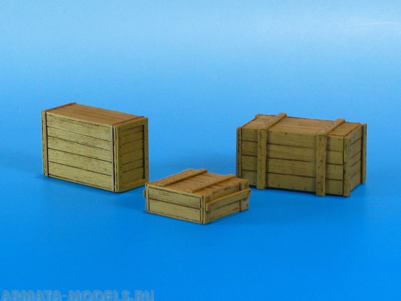 E-010 Дополнения для моделей Wooden Box general purpose. Three various designs in 1/35 scale