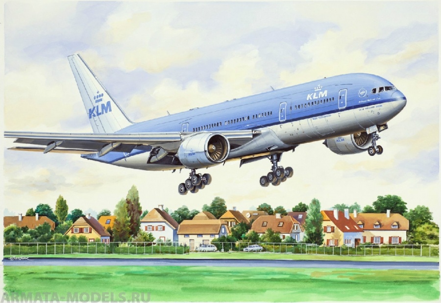 ЕЕ14442 Авиалайнер Б-772 KLM