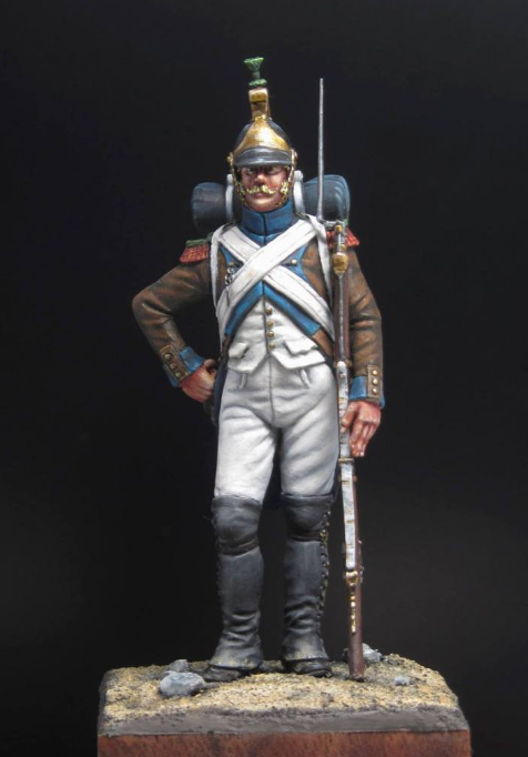 CHM-54209(M). Фузилер итальянского легиона «Piemonte Du Midi», 1805-09 гг. 54 мм. Материал - белый металл. Chronos Miniatures