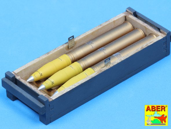 ABR-16-014  Дополнения для  8,8 cm Tiger I high-explosive Ammo with box универсальный набор 1/16