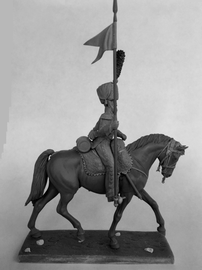 CHM-54205(M). Сапер конно-егерских полков, Франция 1809-12 гг. 54 мм. Материал - белый металл. Chronos Miniatures