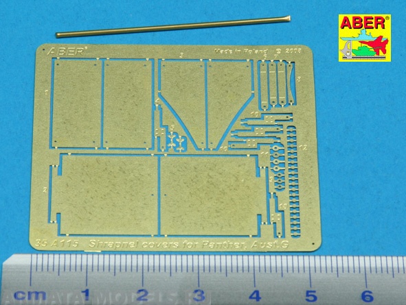 ABR-35-A115  Дополнения для  Aditional shrapnel covers for Panther Ausf.G для All Panther G models 1/35
