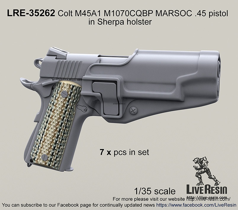 LRE35262 Пистолет Colt M45A1 M1070CQBP MARSOC .45. в кобуре Sherpa.