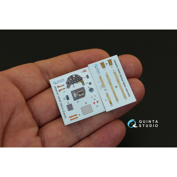 QD48104 1/48 3D Декаль интерьера кабины Bf 109G-6 (для модели Звезда) Quinta Studio