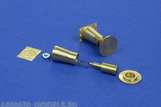 35A09RB Дополнение для моделей Railroad flat bufferturned and photo etch brass kitset contains two buffers