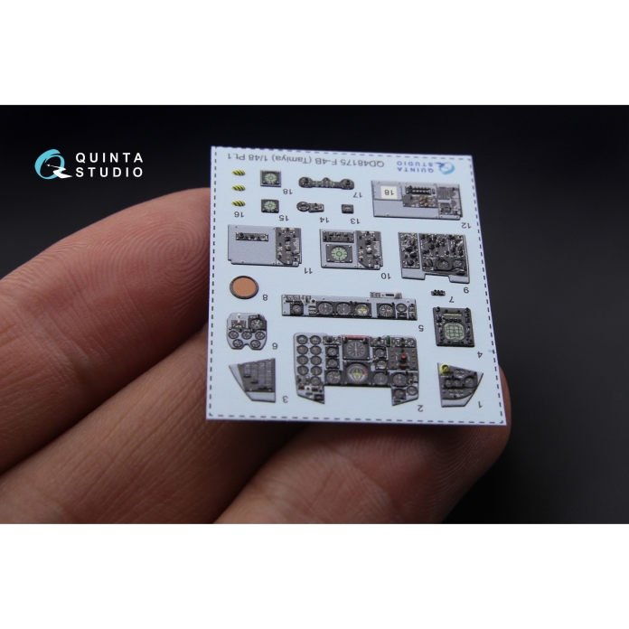 QD48175 3D Декаль интерьера кабины F-4B (для модели Tamiya)