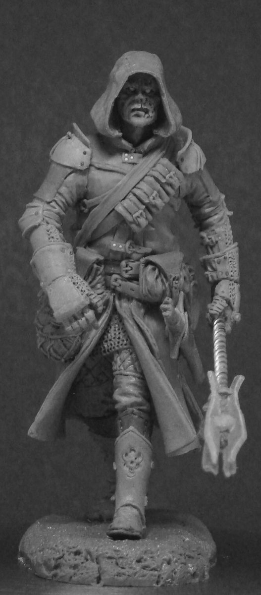 CHM-54152(M). Миры Фэнтези: Боевой маг. 54 мм. Материал –  белый металл. Chronos Miniatures