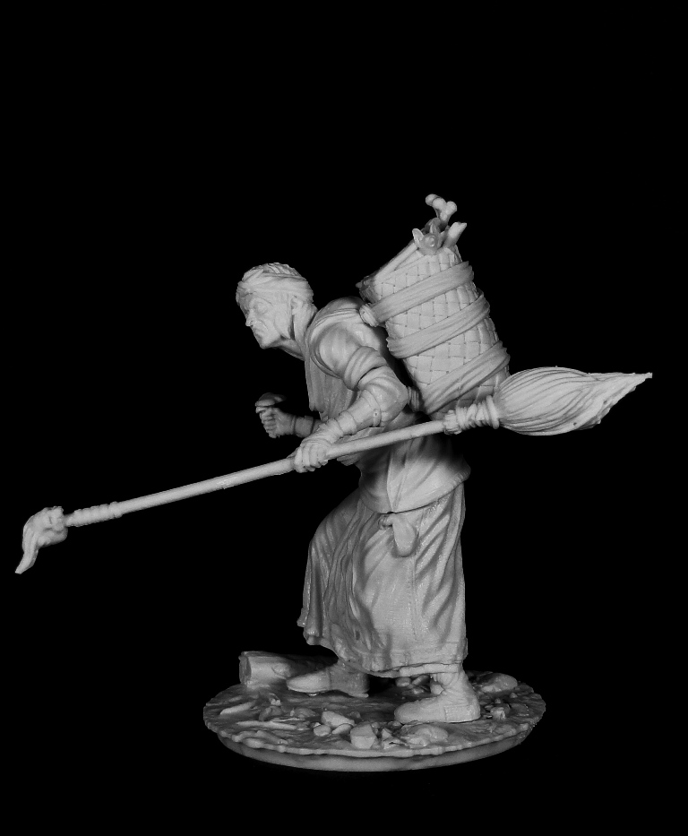 CHM-54120(M). Миры Фэнтези: Старая Ведьма. 54 мм. Материал - белый металл. Chronos Miniatures