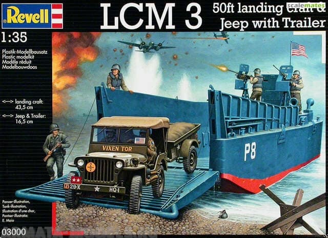 03000 Десантная баржа LCM3 + джип и фигурки Revell