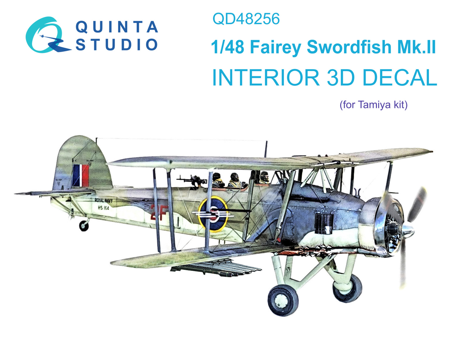 QD48256 3D Декаль интерьера кабины Swordfish Mk.II (Tamiya)