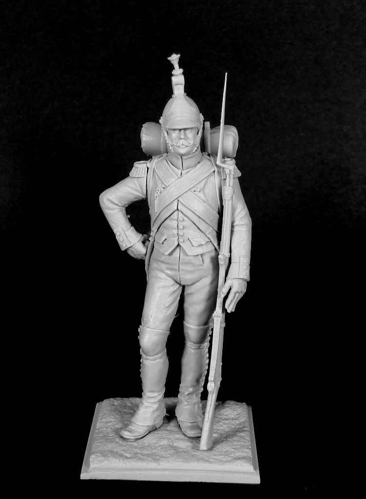 CHM-54209(M). Фузилер итальянского легиона «Piemonte Du Midi», 1805-09 гг. 54 мм. Материал - белый металл. Chronos Miniatures