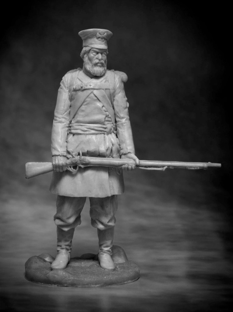 CHM-54084(M). Ратник С-Петербургского (или Пензенского) пешего ополчения, 1812-14 гг. (2 варианта голов) Chronos Miniatures