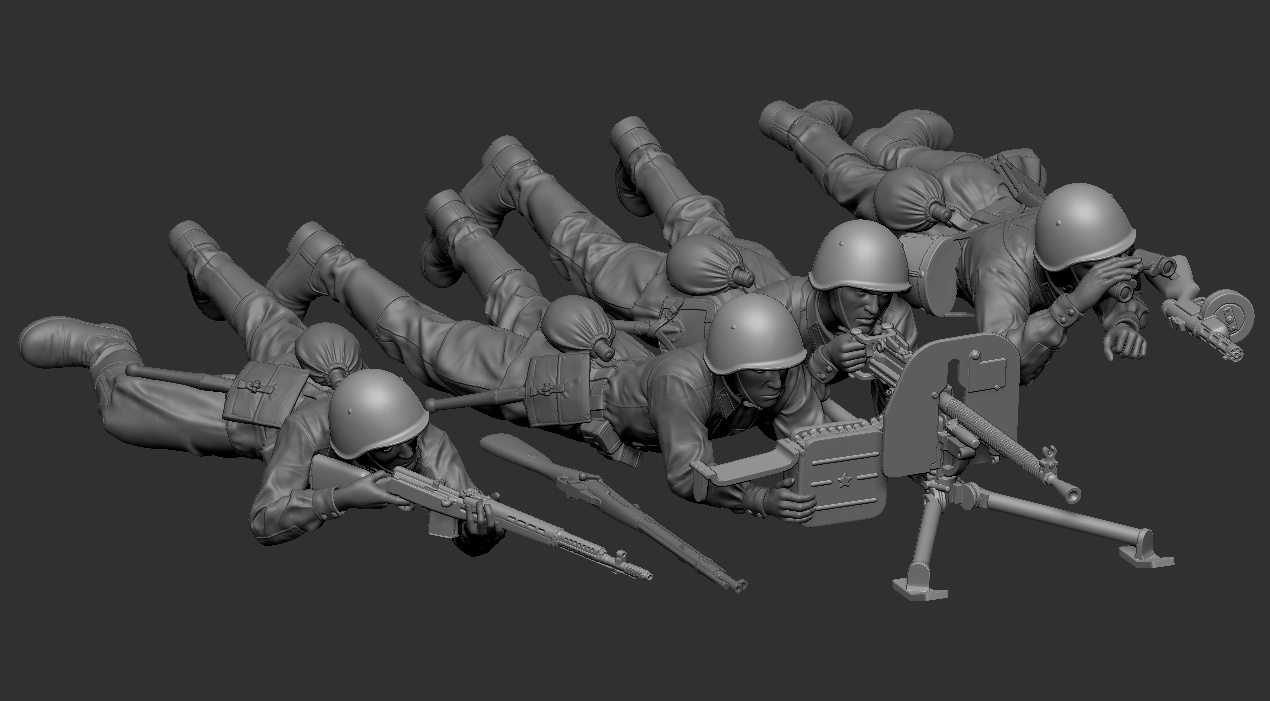 SOGA-23 Пулемётная расчёт РККА с пулемётом ДС-39. 1941 г SOGA Miniatures