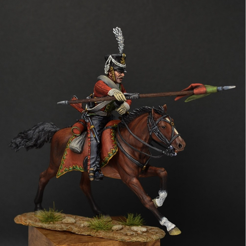 CHM-54347(M). Саксонский шеволежер, 1810-13 гг. 54 мм. Материал - белый металл. Chronos Miniatures