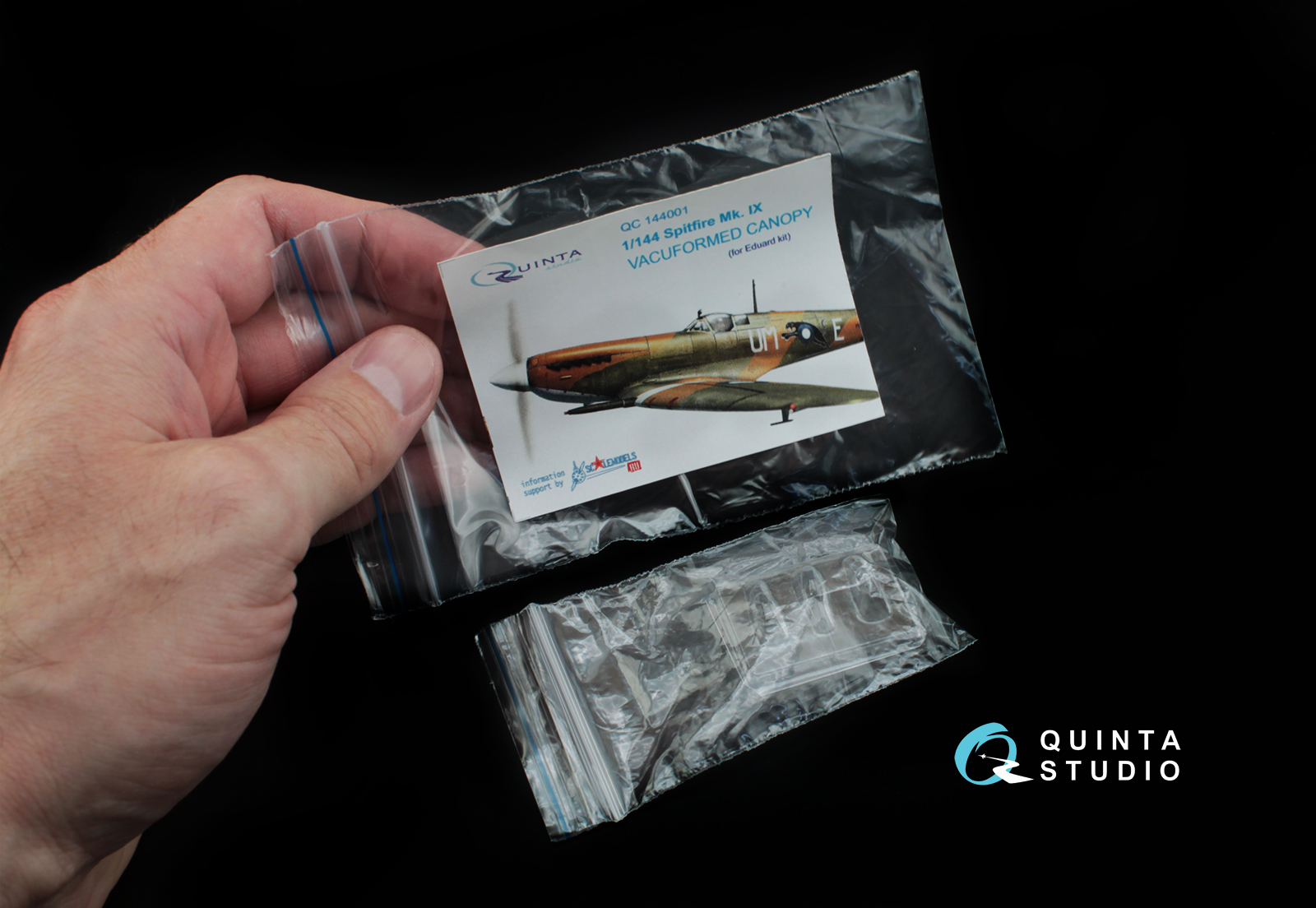 QC144001 1: 144 Набор остекления Spitfire  Mk.IX, 3 шт (для модели Eduard)