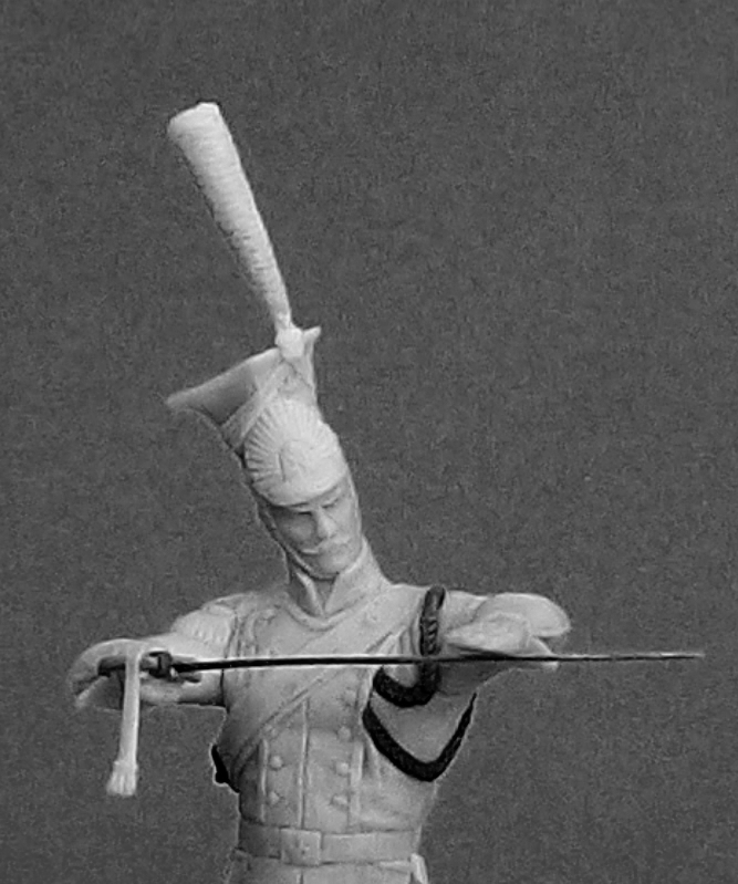 CHM-54116(M). Рядовой уланских полков Французской Императорской Гвардии, 1810-14 гг. (3 варианта положения рук). 54 мм. Материал - белый металл. Chronos Miniatures