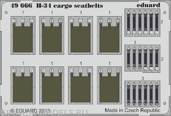 49666ED H-34 cargo seatbelts (for Gallery Models kit) 1/48