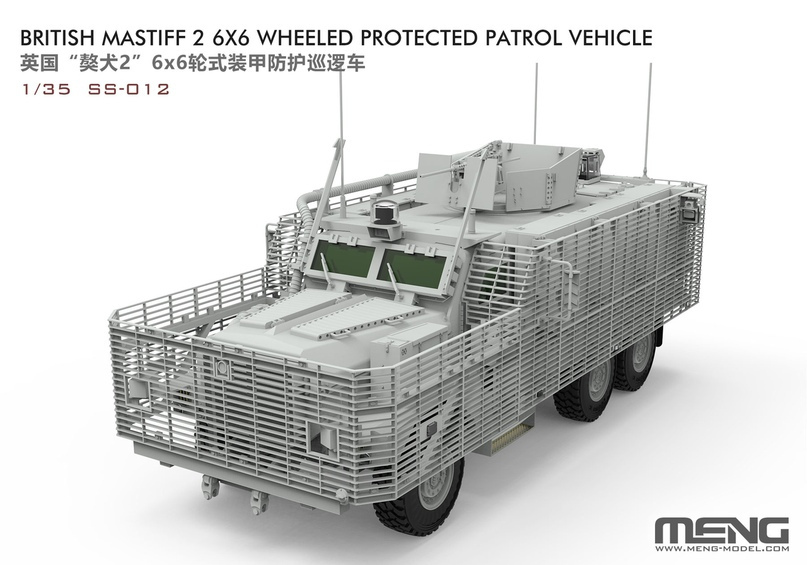 SS-012 Сборная модель British Mastiff 2 6x6 Wheeled Protected Patrol Vehicle Meng