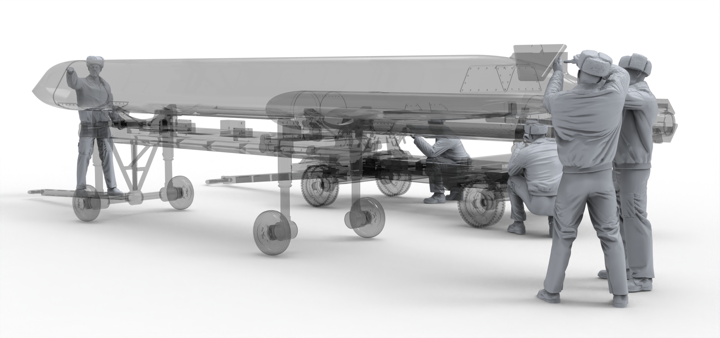 44123TMP ТЕХНИКИ ВКС РФ (ЗИМНЯЯ ФОРМА) НАБОР №17 Temp Models