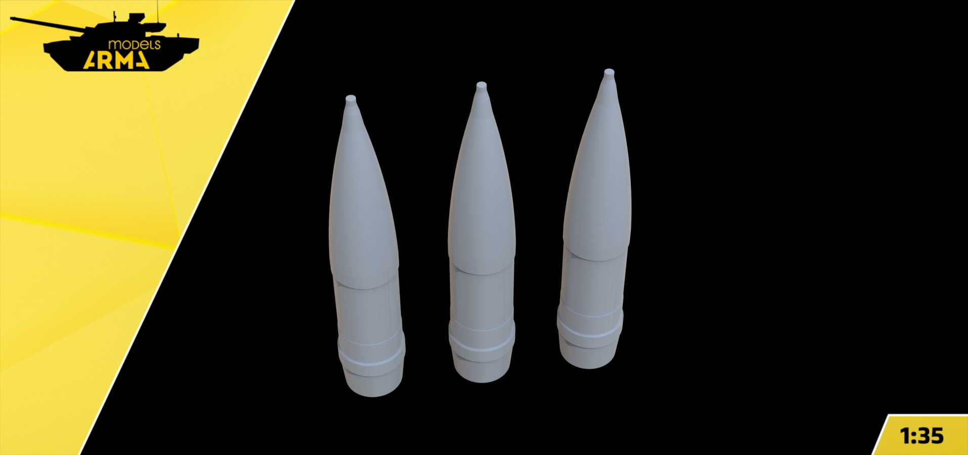 AM35989 Осколочно-фугасный снаряд ОФ-471 122-мм 3 шт. Arma Models