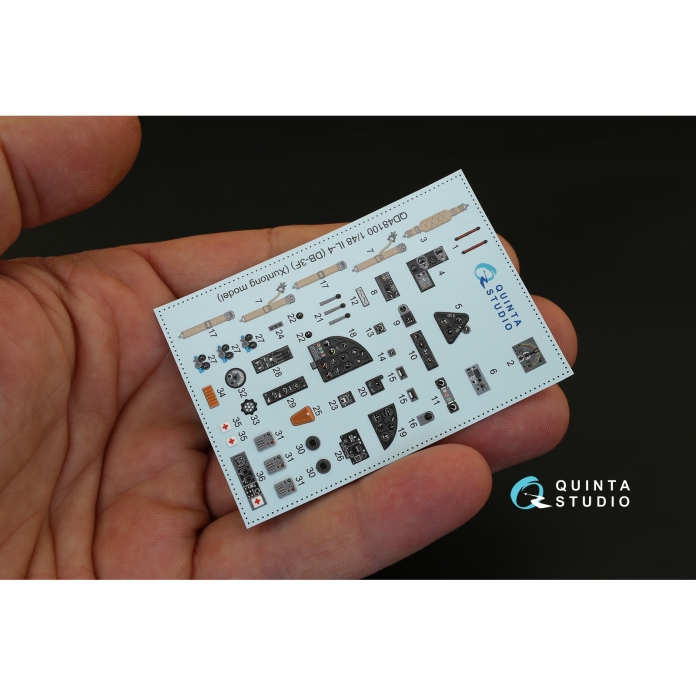 QD48100 1/48 3D Декаль интерьера кабины Ил-4 (для модели Xuntong)