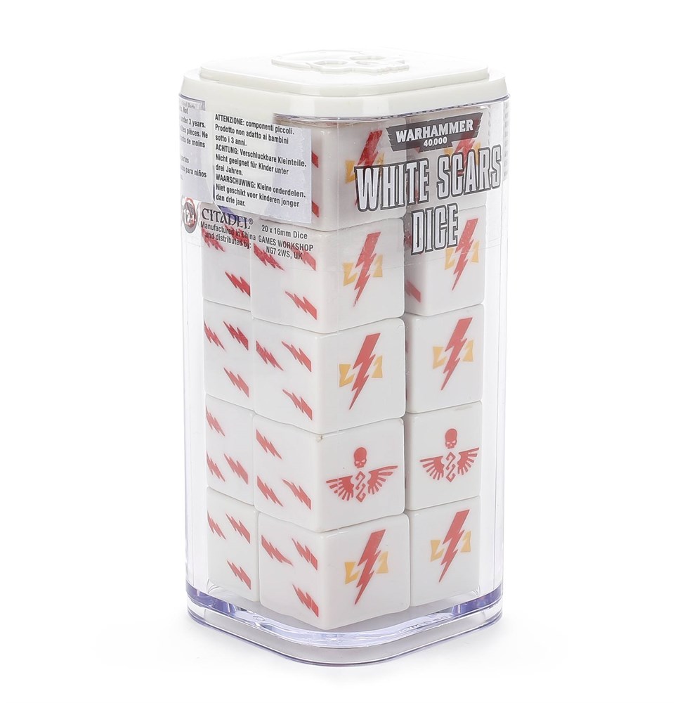 86-84GW Набор кубиков Белые Шрамы (Space Marines: White Scars Dice)