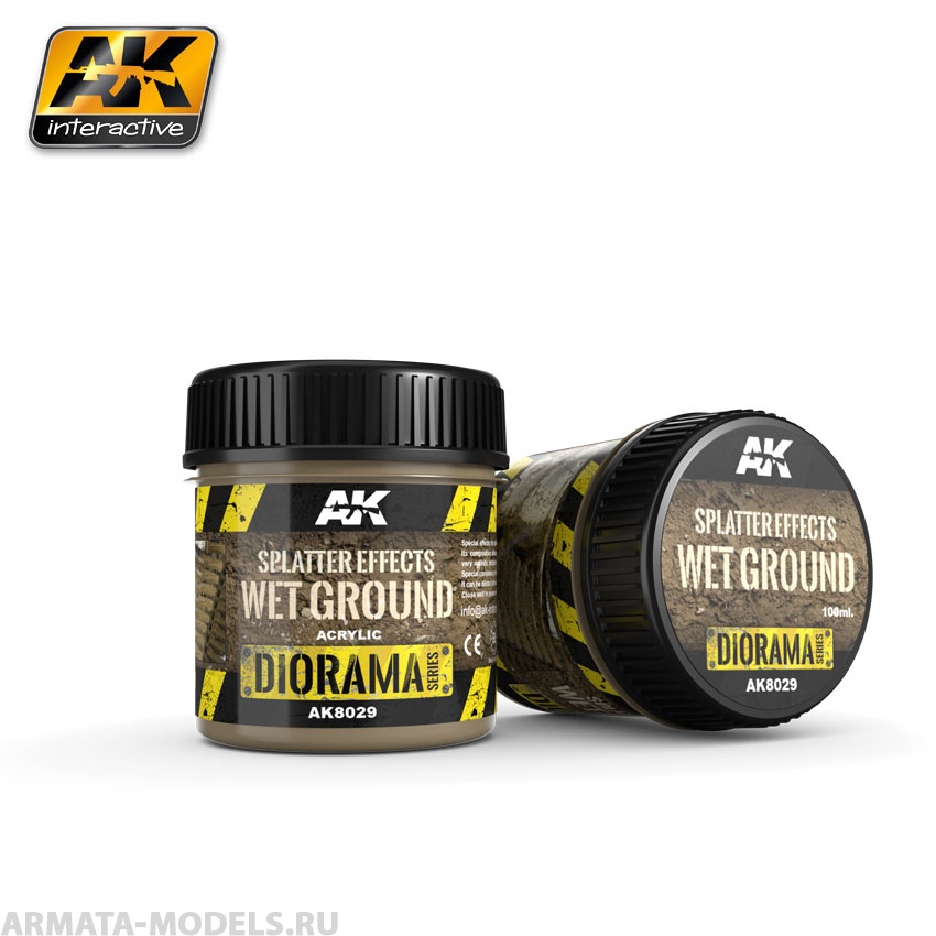 AK8029 Жидкость для имитации грязевых эффектов SPLATTER EFFECTS WET GROUND - 100ml (Acrylic)