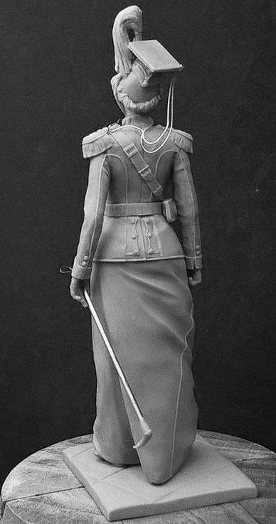 CHM-54080. Великая Княжна Татьяна Николаевна Романова в мундире шефа 8-го Вознесенского Уланского полка, Россия 1912-14 гг. 54 мм.  Материал - смола. Chronos Miniatures