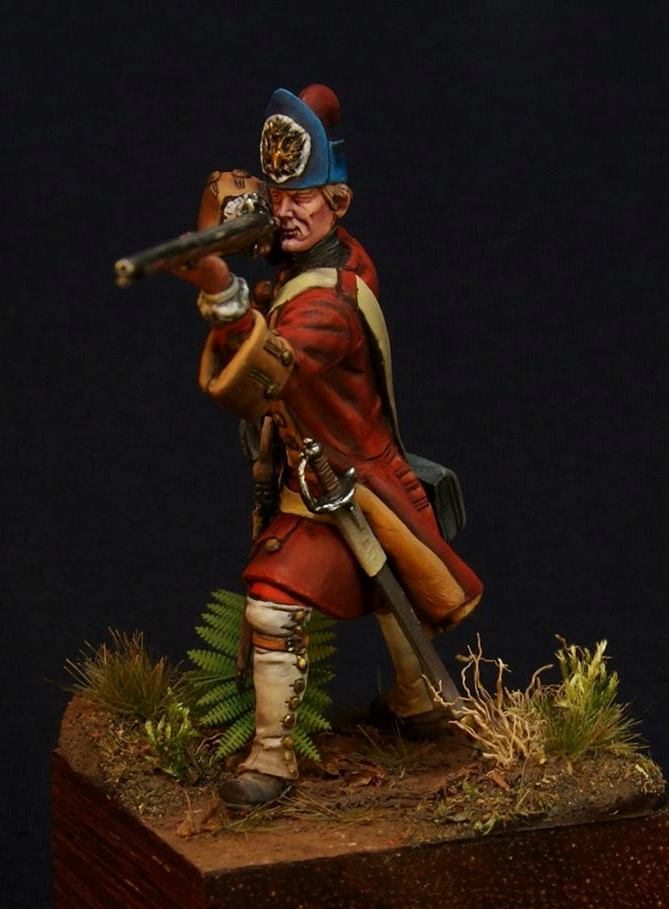 CHM-54092(M). Гренадер Бутырского пехотного полка, Россия 1704-09 гг. (2 варианта патронных сумок), 54 мм. Материал – белый металл Chronos Miniatures