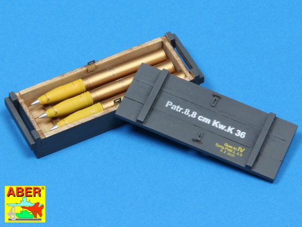 ABR-16-014  Дополнения для  8,8 cm Tiger I high-explosive Ammo with box универсальный набор 1/16