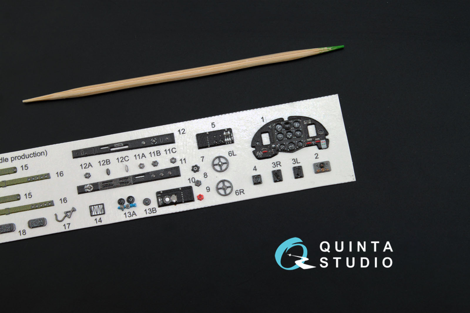 QD48003Pro 3D Декаль интерьера кабины Як-1 (средние серии) (для модели Моделсвит/ЮФ)