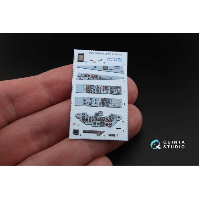 QD48172 3D Декаль интерьера кабины  Су-33 (для модели Kinetic)
