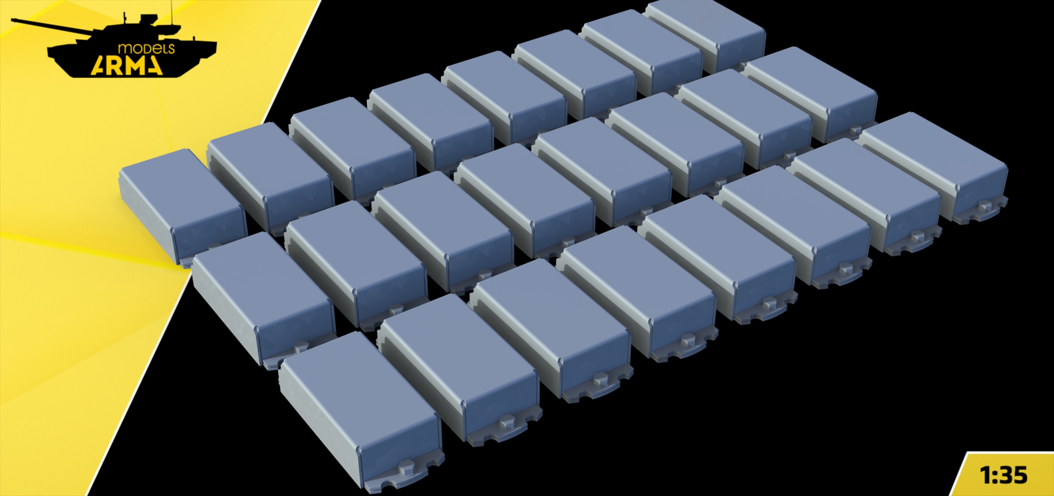 AM35862 Миниатюра Блоки ДЗ Контакт-1 тип А 24 шт. (Не для свободной продажи) Arma Models